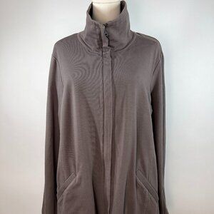 Eileen Fisher Stand Up Collar Zip Up Jacket L